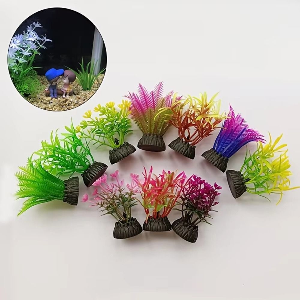 Aquarium Planted Background - نباتات اصطناعية بلاستيكية للأحواض المائية، يتراوح