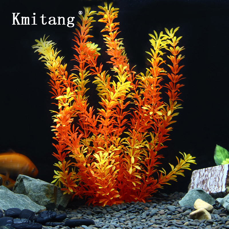 Aquarium Planted Substrate - نباتات استوائية اصطناعية بطول 100 سم،