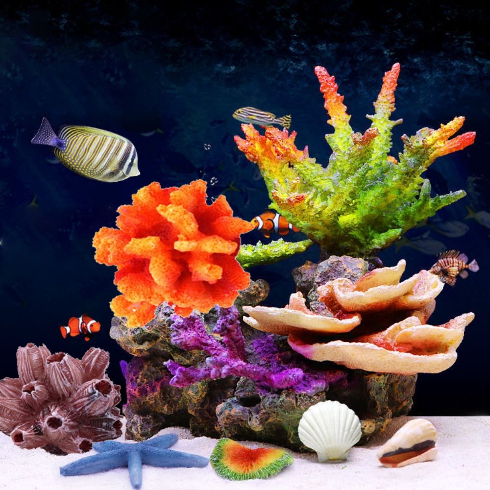 Aquarium Planted Substrate - الملونة 1 قطعة نابض بالحياة الاصطناعي