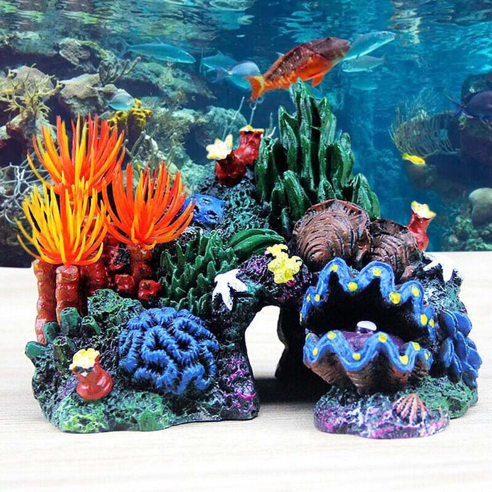 ديكور حوض أسماك جزيرة الشعاب ا - مراجعة Aquarium Planted Background وسعره