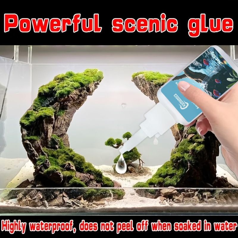 غراء لتنسيق أحواض السمك، لاصق  - مراجعة Aquarium Planted Wood وسعره