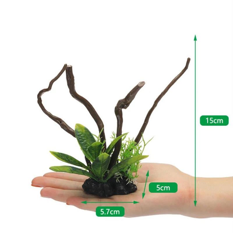 زينات محاكاة لحوض السمك ، غير  - مراجعة Aquarium Planted Wood وسعره