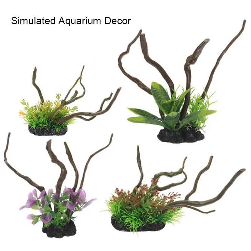 زينات محاكاة لحوض السمك ، غير  - مراجعة Aquarium Planted Wood وسعره