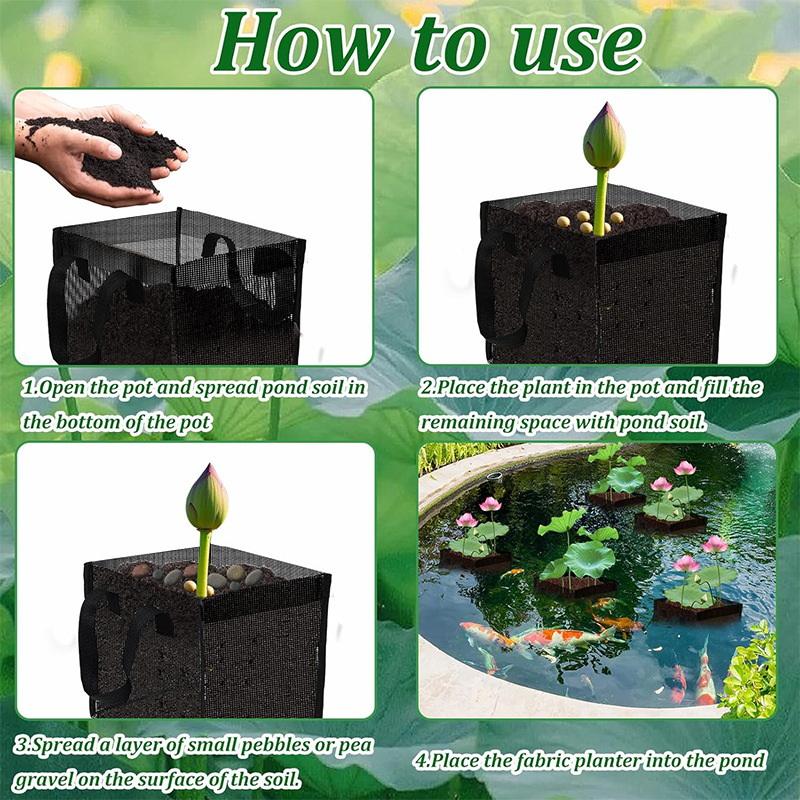 4 قطع سلال زراعة شبكية سوداء ل - مراجعة Aquarium Plant Original وسعره