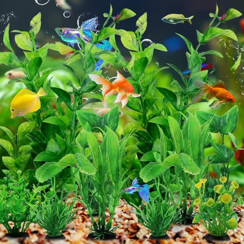 10 قطع/مجموعة نباتات بلاستيكية - مراجعة Aquarium Plant Vine وسعره