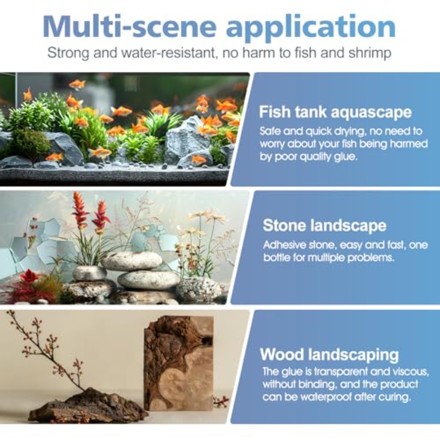 غراء أحواض السمك، غراء سوبر ري - مراجعة Aquarium Planted Wood وسعره